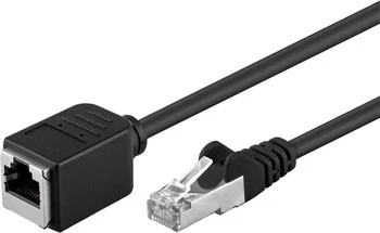 LAN-Verlängerungskabel CAT 5E schwarz 2m