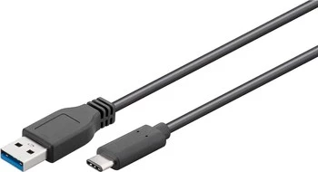 USB-C - USB-A 3.0 Kabel Schwarz 1m Goobay