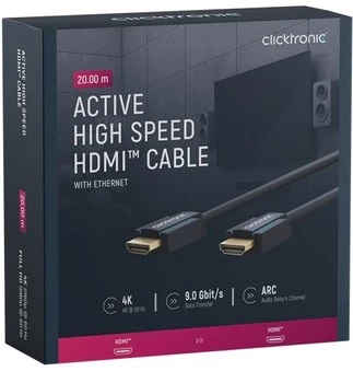 CLICKTRONIC Aktives HDMI 2.0 4K 60Hz 20m Kabel