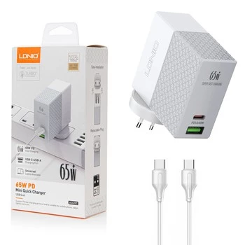 USB 65W PD QC3.0 2-Port-Ladegerät für Notebooks