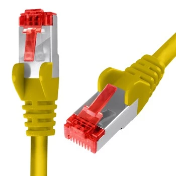 RJ45 CAT 6 S/FTP AWG27 LSZH gelb 1m Kabel