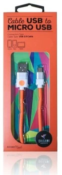 USB - microUSB 2.0 ORIGAMI Kabel 1m Orange