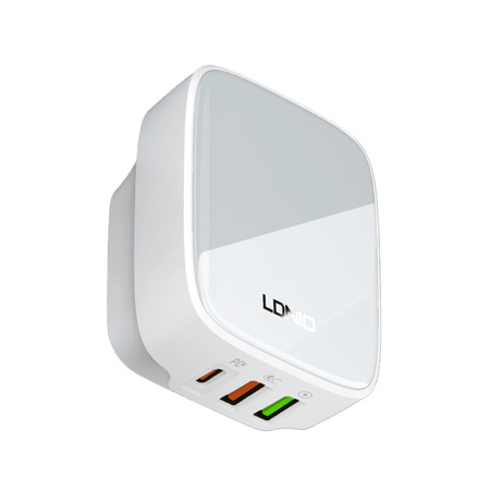 Super szybka biała ładowarka LDNIO Q334 32W 3 porty USB PD+QC4.0
