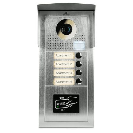 Zestaw wideodomofon czterorodzinny z monitorami dotykowymi 4,3" Spacetronik DiO