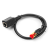 Kabel LAN przedłużacz CAT7  S/FTP CU czarny 0,5m