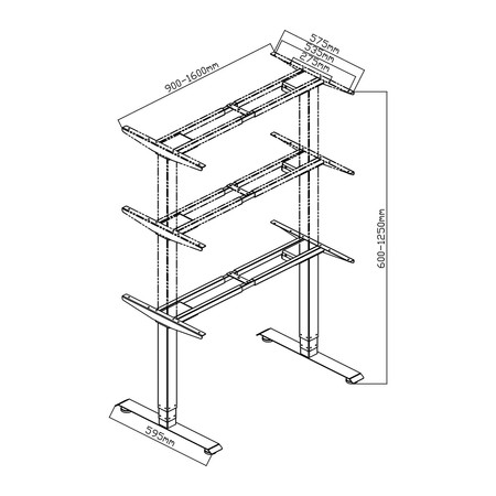 Elektrischer Schreibtischständer Spacetronik SPE-231OA