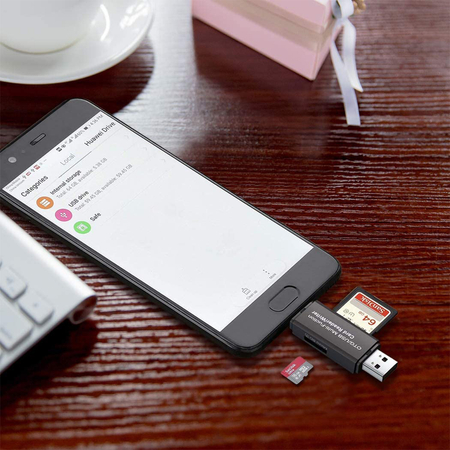 Czytnik kart pamięci 3w1 SD microSD USB USB-C Micro USB SPU-CR02