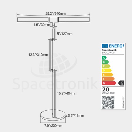 LED-Schattenlos-Zeichenpultleuchte Glow D5