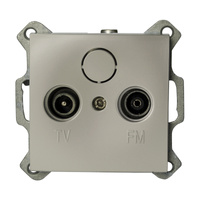 RTV Wandsteckdose - Ecke 60 silber