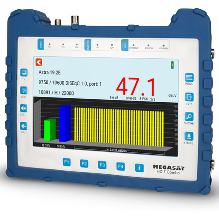 Miernik satelitarny Megasat HD7 Combo DVB-T/T2/S/S2/C/C2/DAB+
