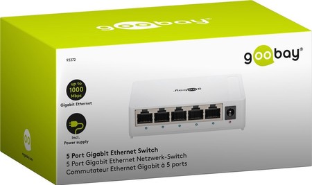 Switch sieciowy RJ45 5-portowy Goobay 1Gbps