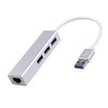 Multiport USB auf 3 USB + RJ45 SPU-M06 silber