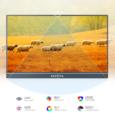 Monitor przenośny ARZOPA A1 Gamut – 15,6 Full HD