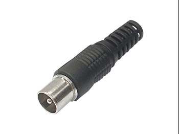 TV-Stecker mit Gummiknick Schwarz