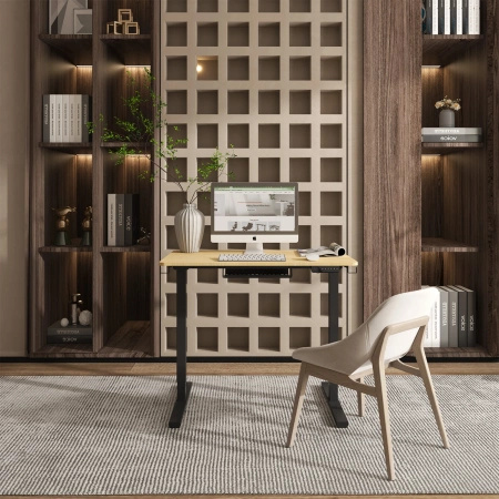Biurko z podnoszonym blatem  OUTLET 100x60 Spacetronik Spacetronik Moris + organizer do kabli (SPE-O124BO)