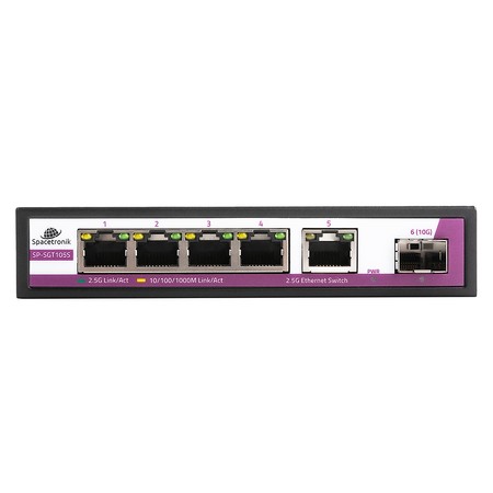 SWITCH 5 RJ45 2.5G-Anschlüsse + 1x SFP-Anschluss SP-SGR105S