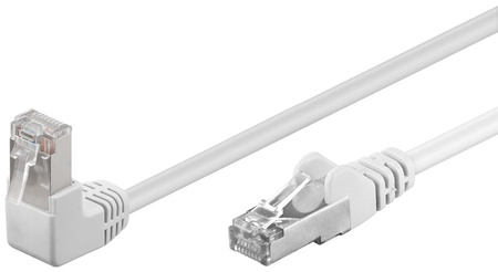 Kabel LAN Patchcord CAT 5E F/UTP 1x90 BIAŁY 1m