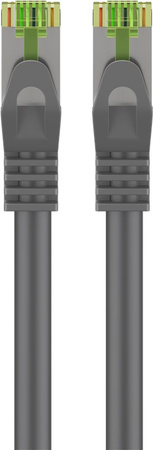 Kabel LAN Patchcord CAT 8.1 S/FTP cert. GHMT MIEDŹ szary 1m