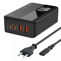 Mocna ładowarka 100W 4 portowa z wyświetlaczem PD QC3.0 Auto ID SCP AFC QC4+ LDNIO A4809C