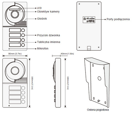 Wideodomofon jednorodzinny Spacetronik DiO SPD-DS701