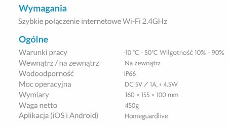 HomeGuard AI WiFi-Außenkamera 2K HGWOB-253