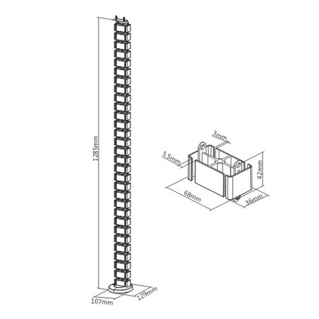 Spacetronik SPK-180G 130cm Kabelführung