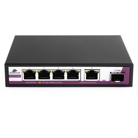 SWITCH 5 RJ45 2.5G-Anschlüsse + 1x SFP-Anschluss SP-SGR105S