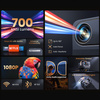 Projektor LCD Yaber U12 Domowe Kino Smart TV 200" Wi-Fi 6 BT 5 700 ANSI Lumens
