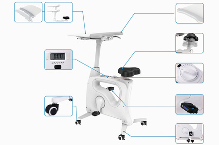 Rower stacjonarny ze stolikiem Spacetronik Workbike
