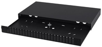Przełącznica światłowodowa 19" 1U 24xSC Duplex Czarna stała