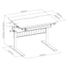 Regulowane biurko dla dziecka Spacetronik XD SPE-X102W 80x60 cm OUTLET