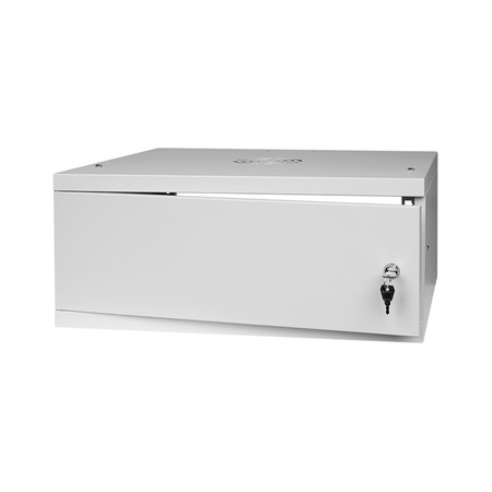 Szafa RACK 19'' 4U 450mm SZARA Drzwi stalowe