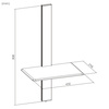 Regulowana półka ścienna srebrno-drewniana (dąb) Spacetronik SPGC21 stal 43cm