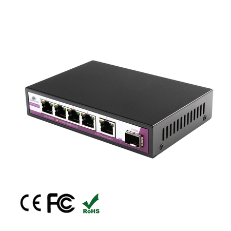 SWITCH 5 portów RJ45 2.5G +port SFP 10G SP-SGT105S