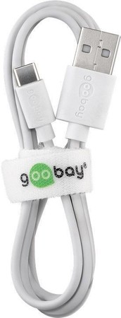 Kabel USB-C - USB typu A 2.0 Goobay Biały 1m