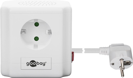 Listwa zasilająca CUBE kostka 4xAC 230V + 2xUSB 1,05A Goobay