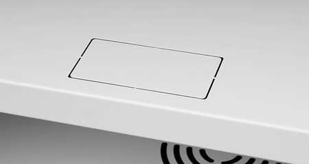 Szafa RACK 19'' 4U 350mm SZARA Szklane drzwi