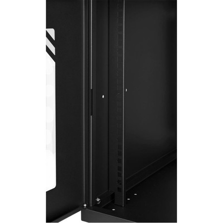 RACK 19'' 9U 600x450mm SCHWARZ Glastür