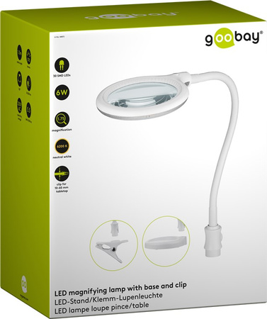 Kosmetische LUPA Lampe 30xLED 6W 480lm Goobay K/S