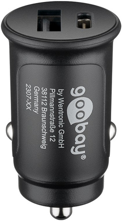 Ładowarka samochodowa 2x USB-C PD 30W max. 3A Goobay