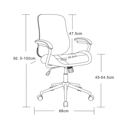 Spacetronik MIA Büro-Drehstuhl (grau)