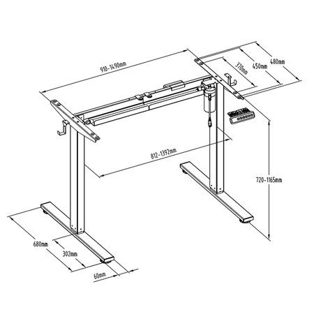 Spacetronik SPE-122B elektrischer Tischständer