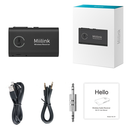 ML100 Odbiornik audio Bluetooth 5.0 jack 3.5 z mikrofonem