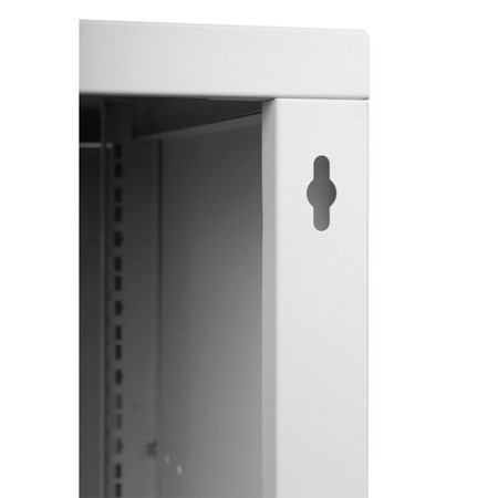 RACK 19'' 9U 600x450mm Graue Stahltür