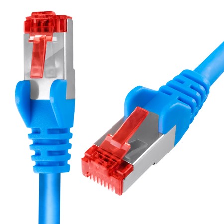 RJ45 CAT 6 S/FTP AWG27 LSZH blau 10m Kabel