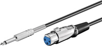 Kabel mikrofonowy XLR - Jack 6,3mm Goobay 6m niebi