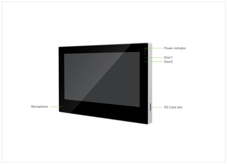 Ekran wideodomofonu WiFi dotykowy Tuya TFT 7" Spacetronik SPD-MT703B czarny