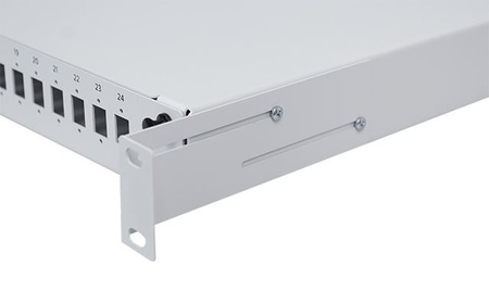 Przełącznica światłowodowa 19" 1U 24xSC Duplex Szara stała