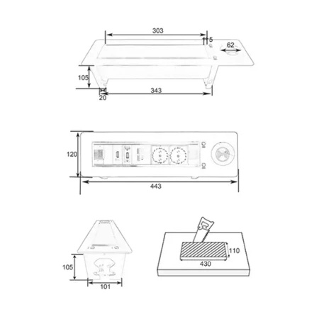 Elektryczne gniazdo Spacetronik SPS-E27S V2