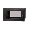 Szafa RACK 19'' 6U 350mm CZARNA Szklane drzwi